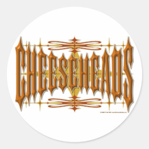 Pegatina Redonda Metal de Cheeseheads