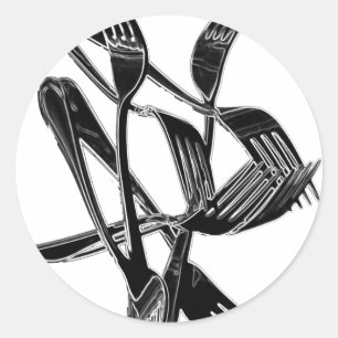 Pegatina Redonda Metálico