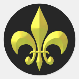 Pegatina Redonda Metálico dorado amarillo