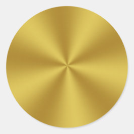 Pegatina Redonda Metálico Look Faux Gold