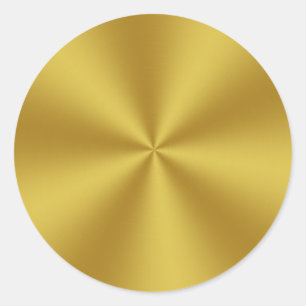 Pegatina Redonda Metálico Look Faux Gold