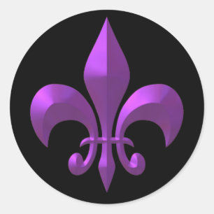 Pegatina Redonda Metálico púrpura