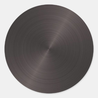 Pegatina Redonda Metalizado negro