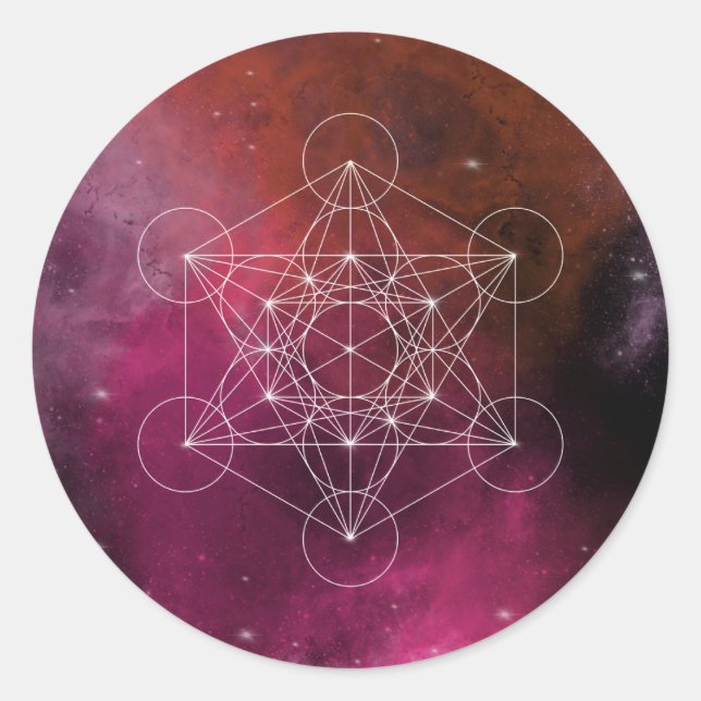 Pegatina Redonda Metatron arcangel zen (Anverso)