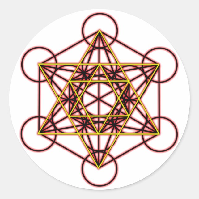 Pegatina Redonda MetatronRedStar (Anverso)