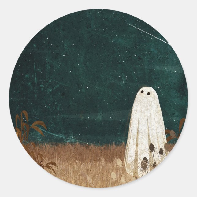 Pegatina Redonda Meteor Shower (Anverso)