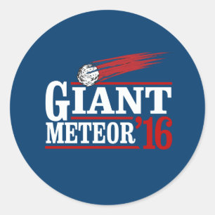 Pegatina Redonda Meteorito Gigante 2016