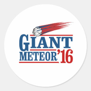 Pegatina Redonda Meteorito Gigante 2016