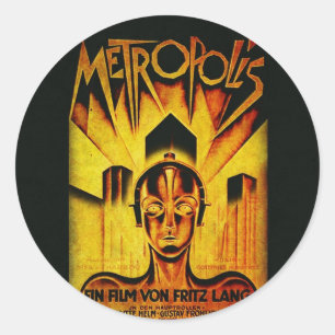 Pegatina Redonda METROPOLIS Original RESTORED Adaptation
