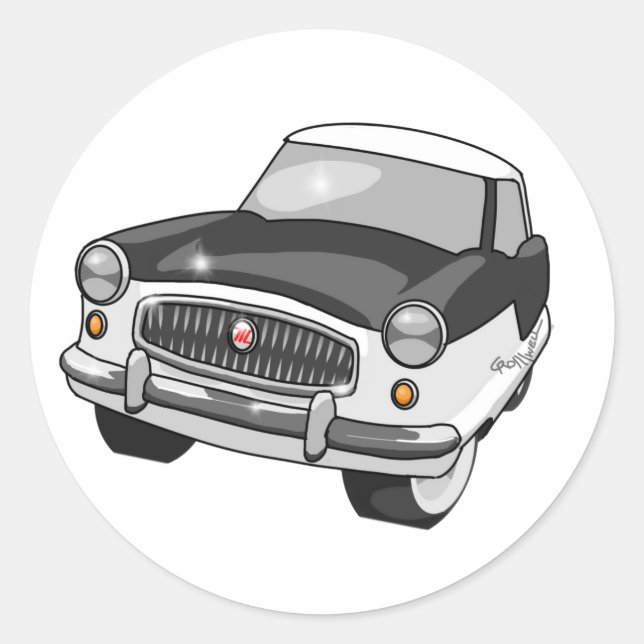 Pegatina Redonda Metropolitan Nash 1957 (Anverso)