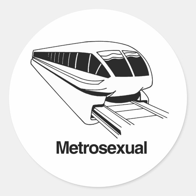 Pegatina Redonda Metrosexual (Anverso)