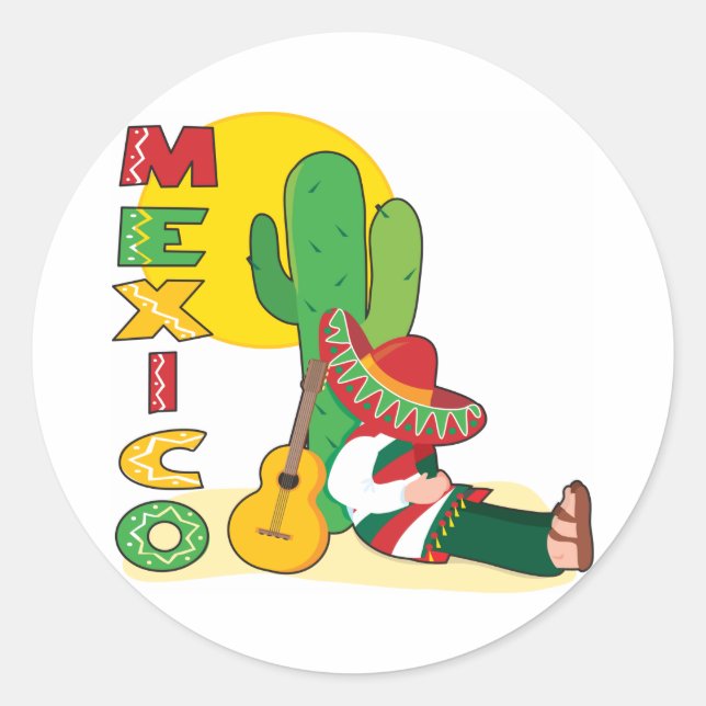 Pegatina Redonda México (Anverso)