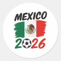 Mexico 2026 Soccer Fan Design with Football