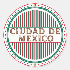 Pegatina Redonda Mexico City Pride Emblem – Mexican Identity