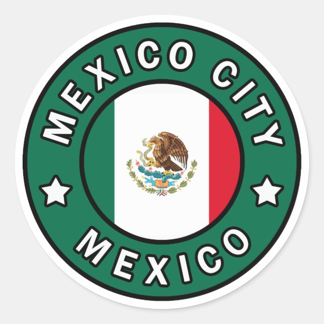 Pegatina Redonda México D.F. (Anverso)