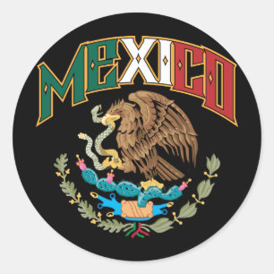 Pegatina Redonda México Grande y audaz
