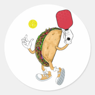 Pegatina Redonda México Taco Pickleball Club Deportivo