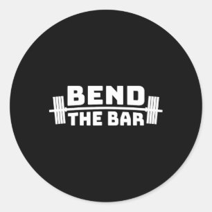Pegatina Redonda Mezcla Ese Gimnasio De Halterofilia De Bar