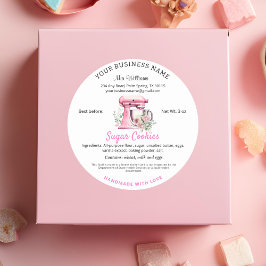 Pegatina Redonda Mezclador rosa de alimentos para uso doméstico Ing