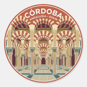 Pegatina Redonda Mezquita-Catedral de Córdoba España