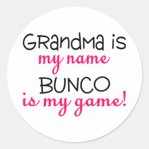 Pegatina Redonda Mi Abuela Es Mi Nombre Bunco