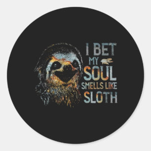Pegatina Redonda mi alma huele a perezoso dicho divertido