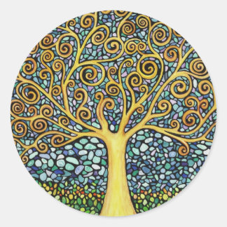 Pegatina Redonda Mi árbol de la vida