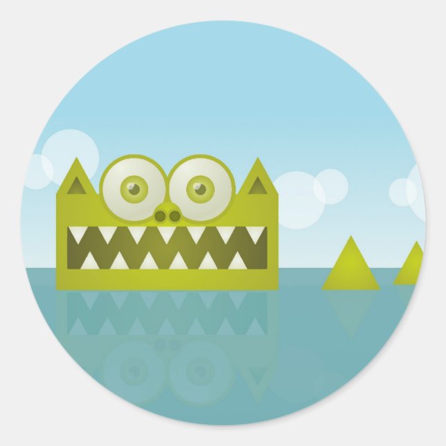 Pegatina Redonda Mi Cola Es Larga (Anverso)