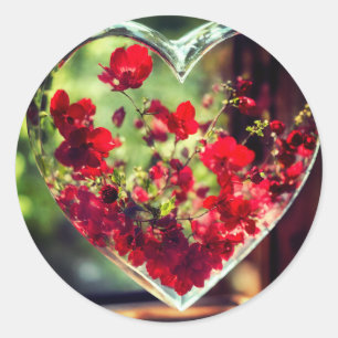 Pegatina Redonda Mi corazón es Mi mundo