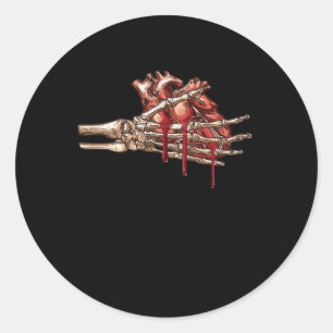 Pegatina Redonda Mi Corazón Es Tu Mano Clásica