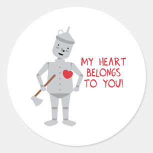 Pegatina Redonda Mi corazón pertenece