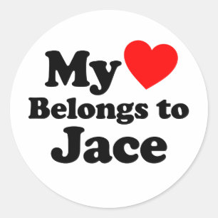 Pegatina Redonda Mi corazón pertenece a Jace