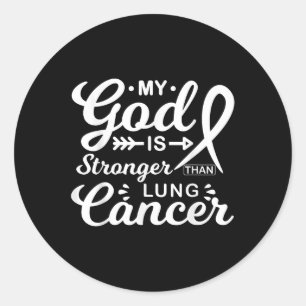 Pegatina Redonda Mi Dios Es Más Fuerte Que La Conciencia Sobre El C