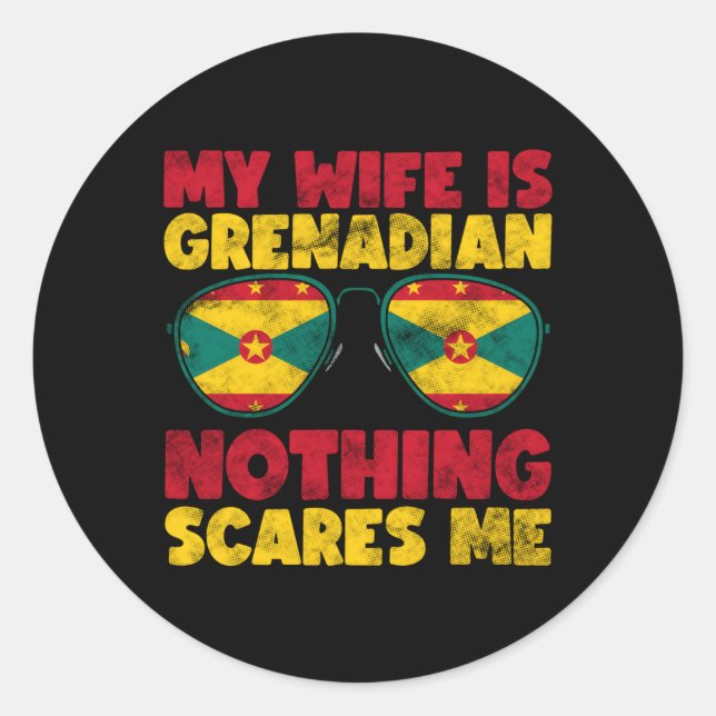 Pegatina Redonda Mi es el patrimonio granadino granadino hace bande (Anverso)