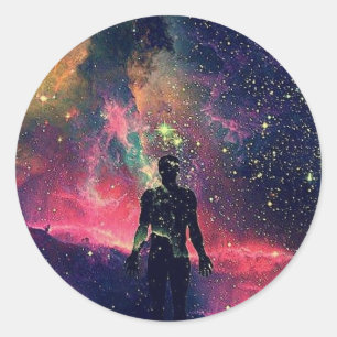 Pegatina Redonda Mi galaxia