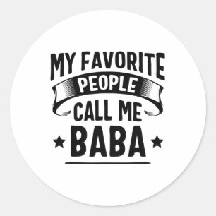 Pegatina Redonda Mi Gente Favorita Me Llama Día De Los Padres