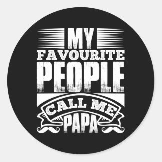 Pegatina Redonda Mi gente favorita me llama papá