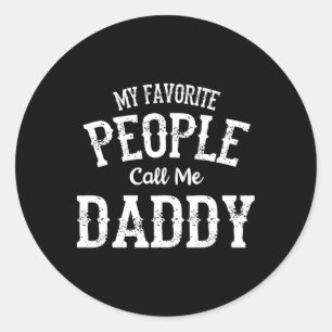 Pegatina Redonda Mi Gente Favorita Me Llama Papi Amo Familiar Padre