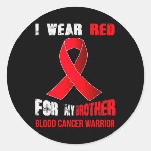 PEGATINA REDONDA MI HERMANO - MI GUERRA DE CÁNCER DE SANGRE
