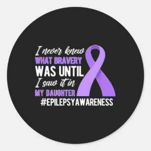 Pegatina Redonda Mi hija Epilepsia Warrior Madre Epilepsia