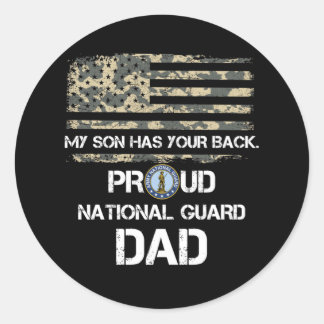 Pegatina Redonda Mi Hijo Tiene A Tu Padre De La Orgullosa Guardia N