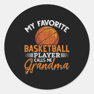 Pegatina Redonda Mi jugador de Sketll favorito me llama abuela Sket