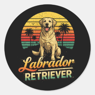 Pegatina Redonda Mi Labrador Retriever