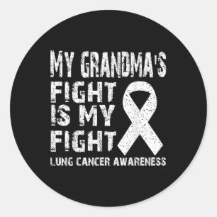 Pegatina Redonda Mi Lucha De Abuelas Es Mi Lucha Contra El Cáncer D