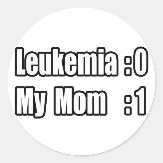 Pegatina Redonda Mi mamá Beat Leukemia (Cuadro de indicadores)