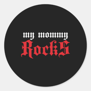 Pegatina Redonda Mi mami roca hija de hijo