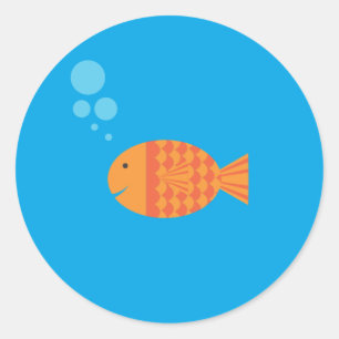 Pegatina Redonda Mi Mascota Goldfish