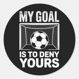 Pegatina Redonda Mi meta es negar a tus aficionados al fútbol Espír