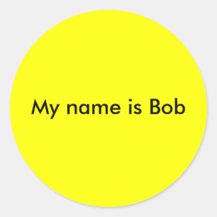 Pegatina Redonda Mi nombre es Bob