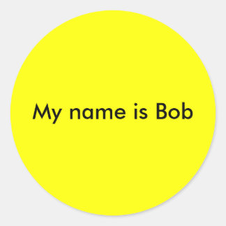 Pegatina Redonda Mi nombre es Bob